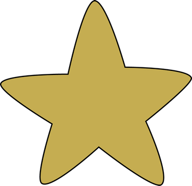Gold Glitter Star PNG