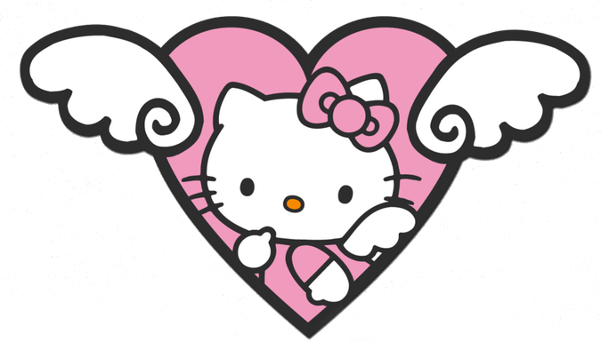 Hello Kitty Heart Eyes PNG