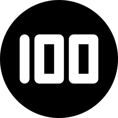 100 Number PNG