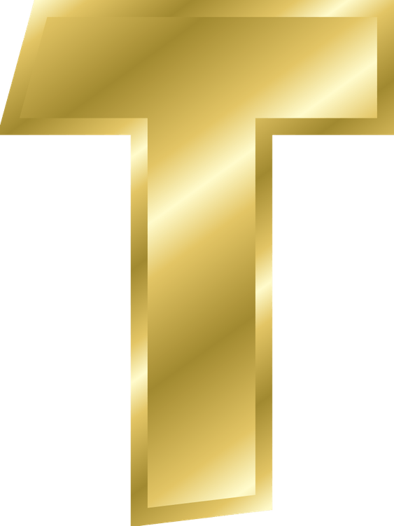 Gold Letters PNG