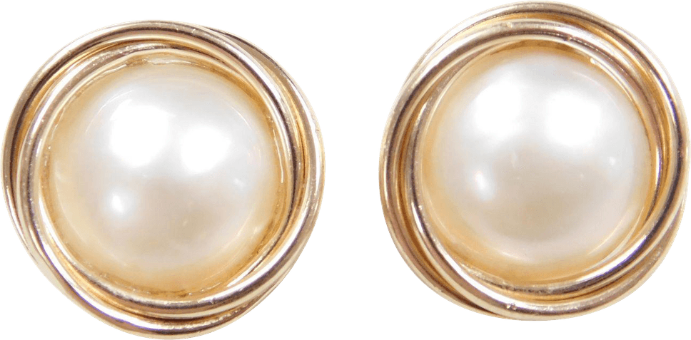 Gold Earrings PNG