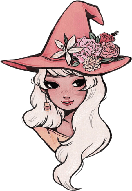 Halloween Aesthetic Theme Girl PNG