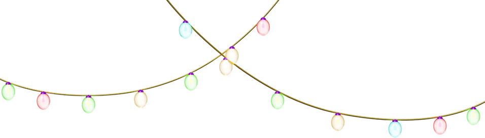 Christmas Lights Banner PNG