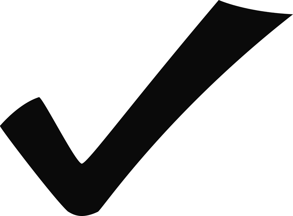Tick Mark Black PNG