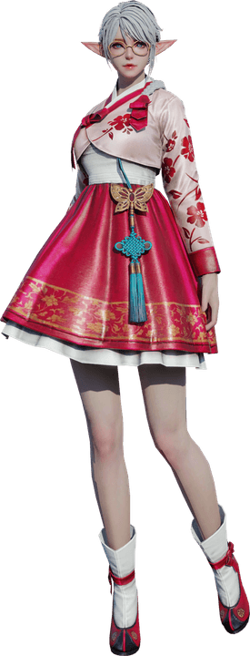New Year Hanbok Outfit Set PNG