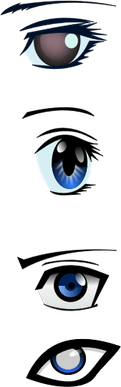 Glowing Blue Eyes PNG