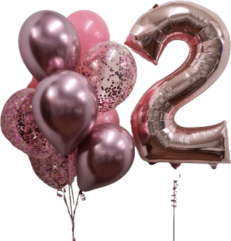 Pink And Silver Balloon PNG