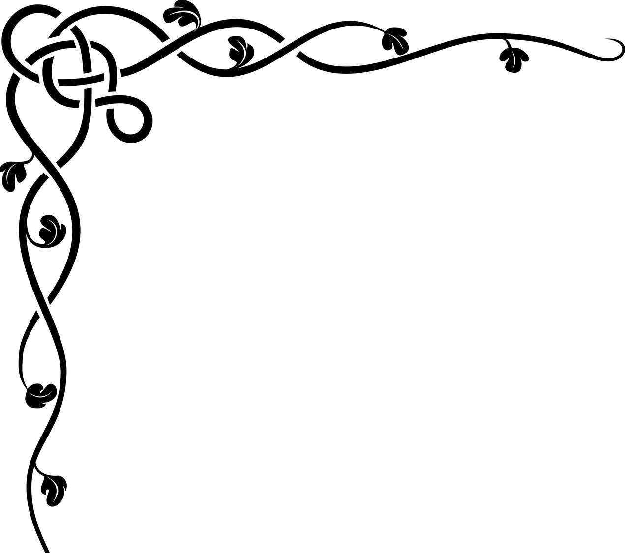 White Curved Border PNG