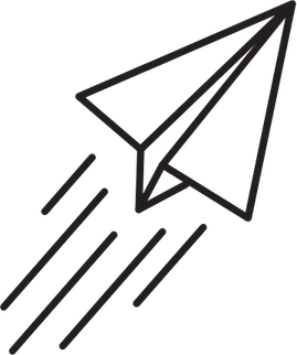 White Paper Airplane PNG