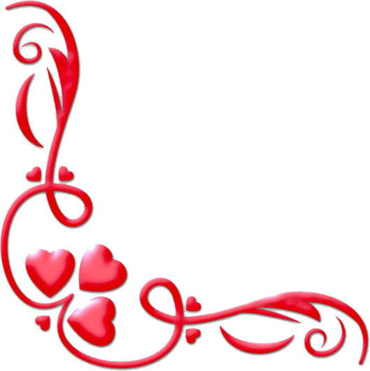 Floral Heart Border PNG