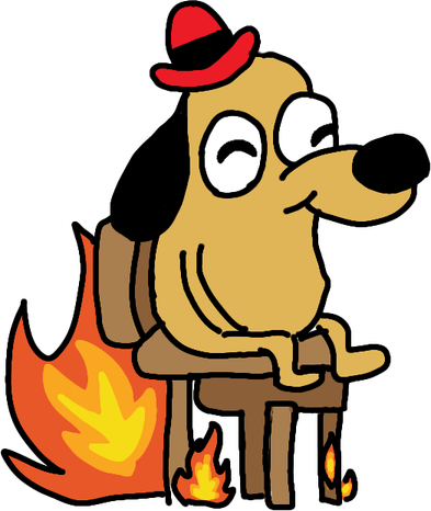 This Is Fine Dog PNG