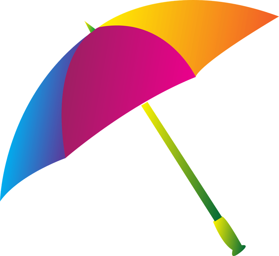 Parasol Rainbow Colours PNG