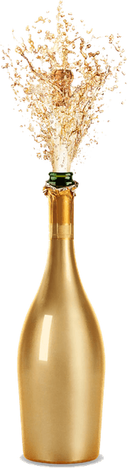 Gold Champagne Bottle PNG