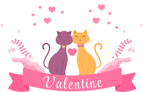 Valentines Day Cat PNG