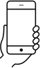 Hand Holding Phone PNG