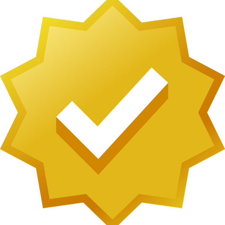 Golden Check Mark PNG