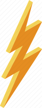 Animated Yellow Thunderbolt PNG