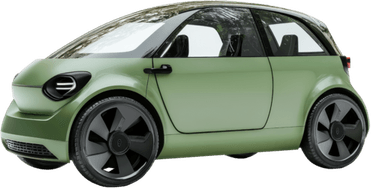 Green Electric Car PNG