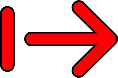 Red Arrow Thin PNG