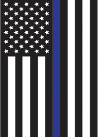 Thin Blue Line Flag PNG