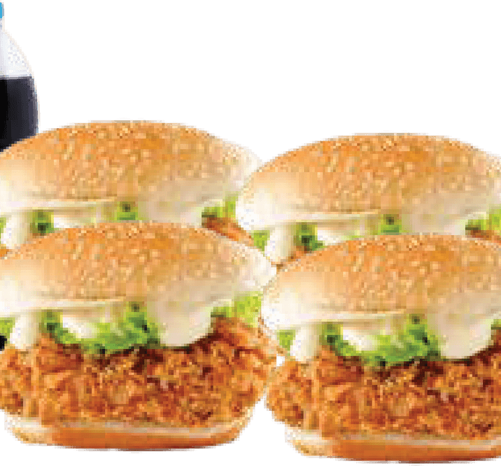 2 Zinger Burger PNG