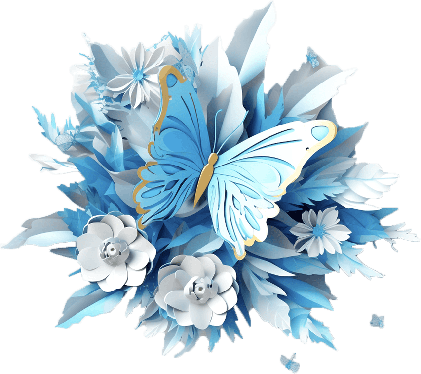 Light Blue Butterfly PNG