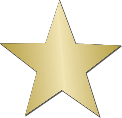 Gold Star Sticker PNG
