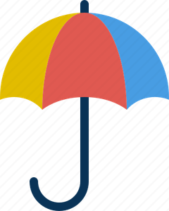 Parasol Rainbow Colours PNG