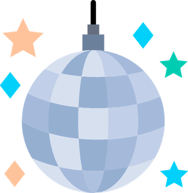 Cartoon Disco Ball PNG