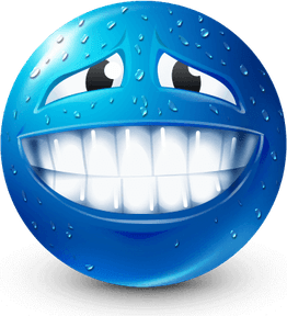 Shocked Blue Emoji PNG
