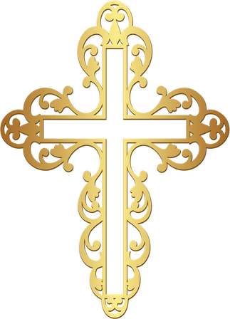 Golden Cross PNG