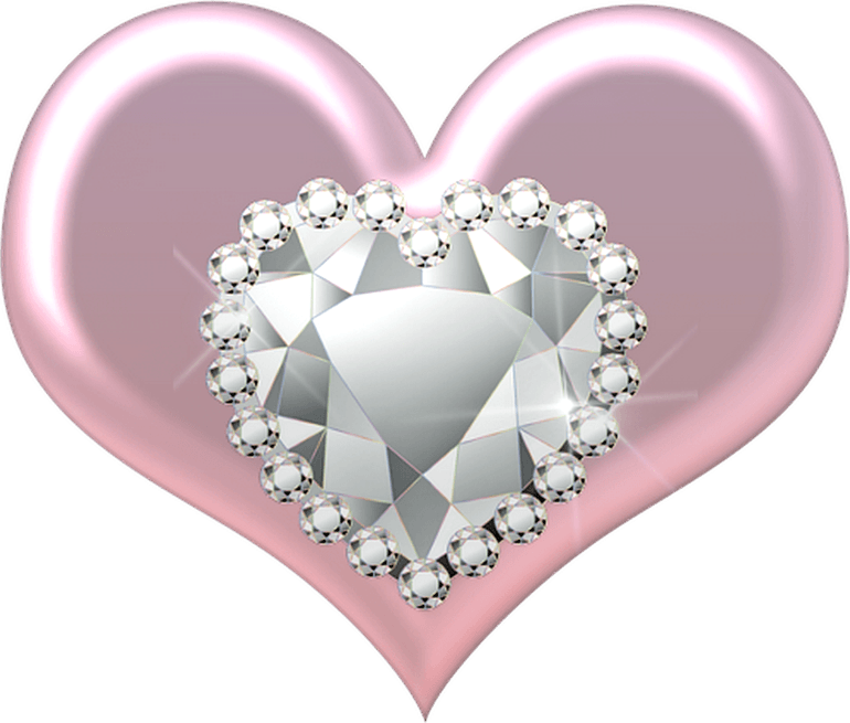Pink Heart Diamond PNG