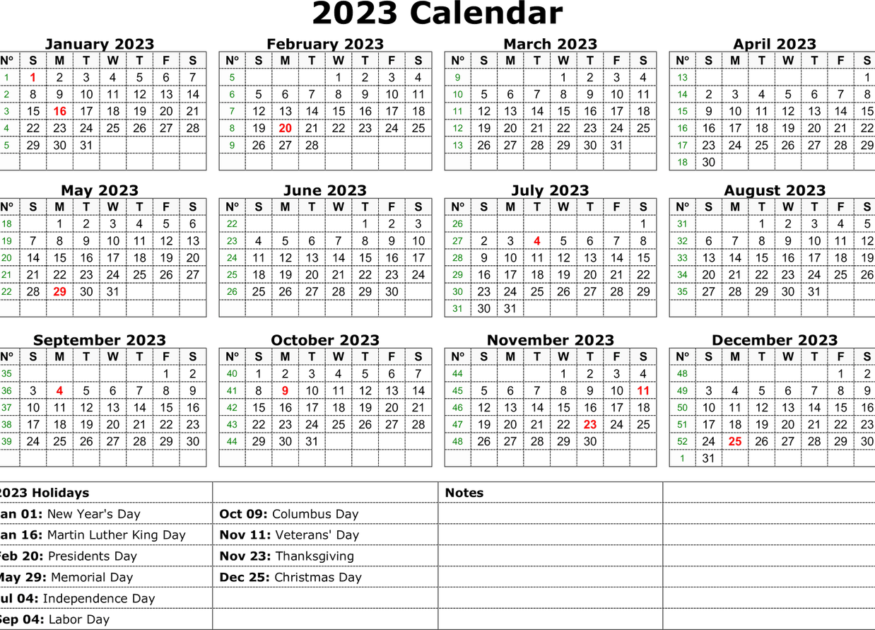 Calendar 2023 PNG