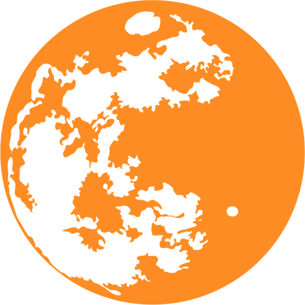 Orange Moon PNG