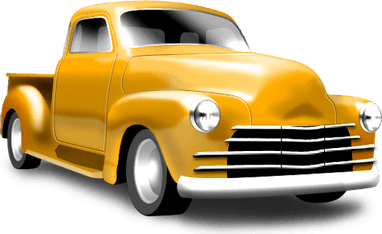 Old Yellow Car PNG