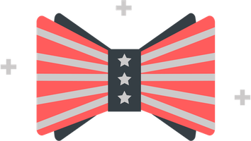 American Flag Bow PNG