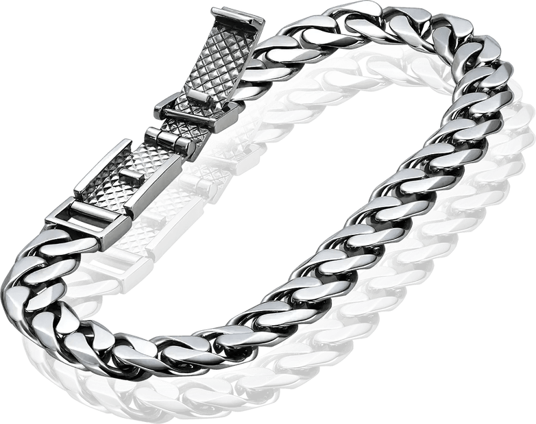 Silver Cuban Chain PNG