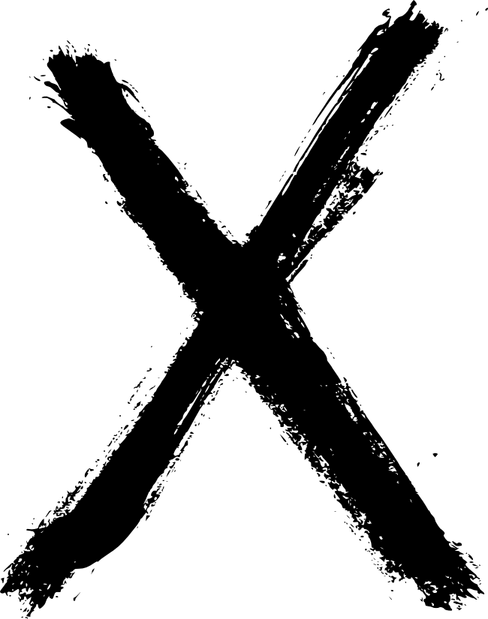 Grunge X PNG