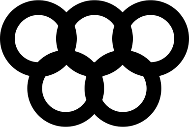 Olympic Rings Black PNG