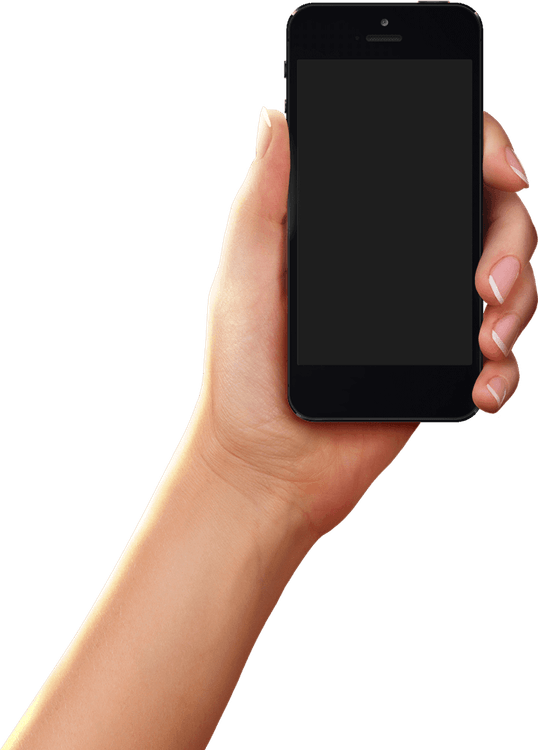 Person Holding Phone PNG
