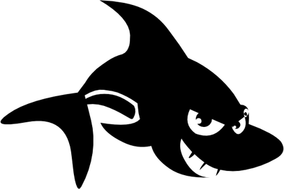 Baby Shark Black And White PNG