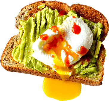 Avocado Toast With Egg PNG