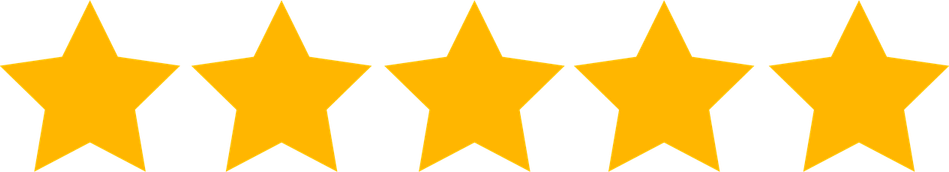 5 Star Black And White PNG