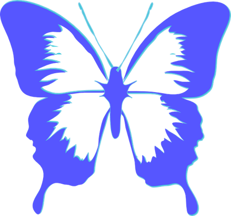Butterfly Light Blue PNG