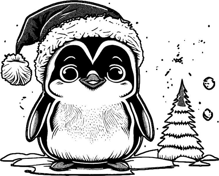 Penguin Christmas PNG