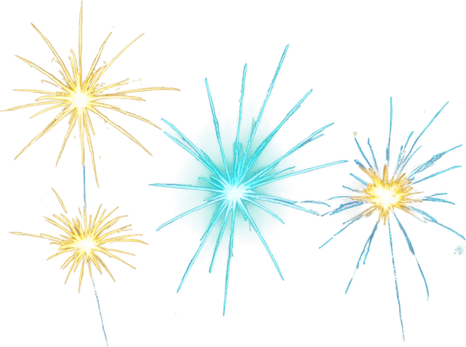 Vintage Fireworks PNG