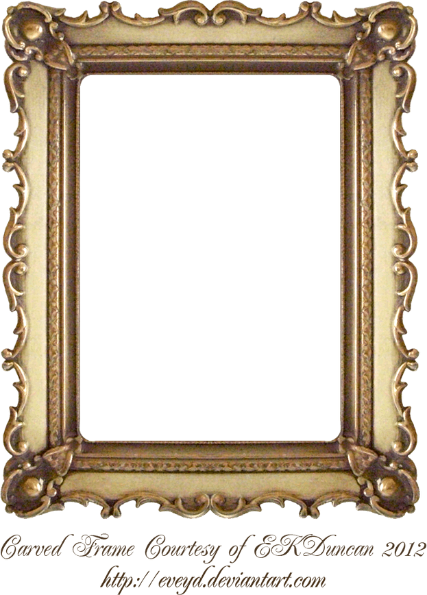 Mirror Gold Frame PNG