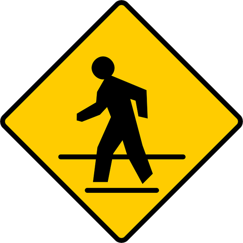Pedestrian Walk Sign PNG