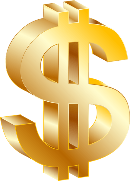 Golden Dollar Sign PNG