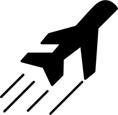 Airplane Black PNG